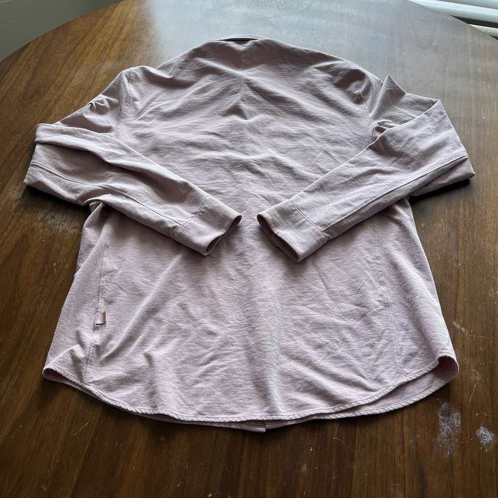 Lululemon Commission Button Down Long Sleeve Shirt Light Pink - L - Picture 3 of 11